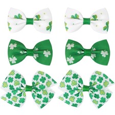 St. Patrick's Day Baby Girl Hair Clip 6PCS Green Four Leaf Clover Hair Clip ...