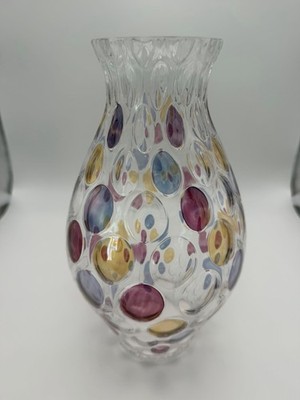 Borske Sklo Nemo Vase Max Kannegiesser Czech Art Glass Iridescent