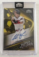 2022 Topps Chrome Black Super Futures 27/50 Andrew Vaughn Auto Gold Refractor