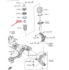 Pare-chocs de jambe de suspension avant MAZDA CX-30 DM DFR534111 NEUF ORIGINE