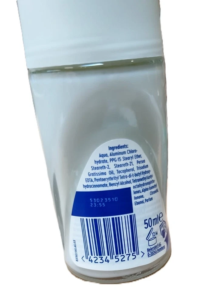 €96.50/L - 6 Pack NIVEA Deodorant Roll-on, 72h Antiperspirant - Double Effect -50ml - Image 2 of 2