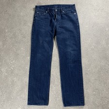 Arket Jeans Mens W30 L27 Blue Indigo Japanese Woven 365 Denim 130002 Button Fly
