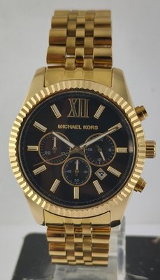 MICHAEL KORS Chronograph Quartz Black Dial GP Case With 'Date' Men Wristwatch