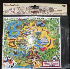 Walt Disney World 40th Anniversary Magic Kingdom Opening Day Map Magnet Retro