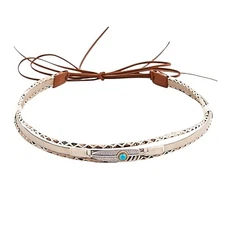 Cowboy Hat Band for Women Men,Handmade Western Leather Hatbands, Turquoise 