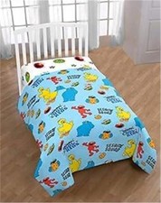 NEW SESAME STREET FULL SHEET SET 4 PC MICROFIBER FITTED FLAT SHEET 2 PILLOWCASES