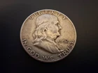1952 FRANKLIN HALF DOLLAR Philadelphia Mint NO MINT MARK VG 90% Silver!