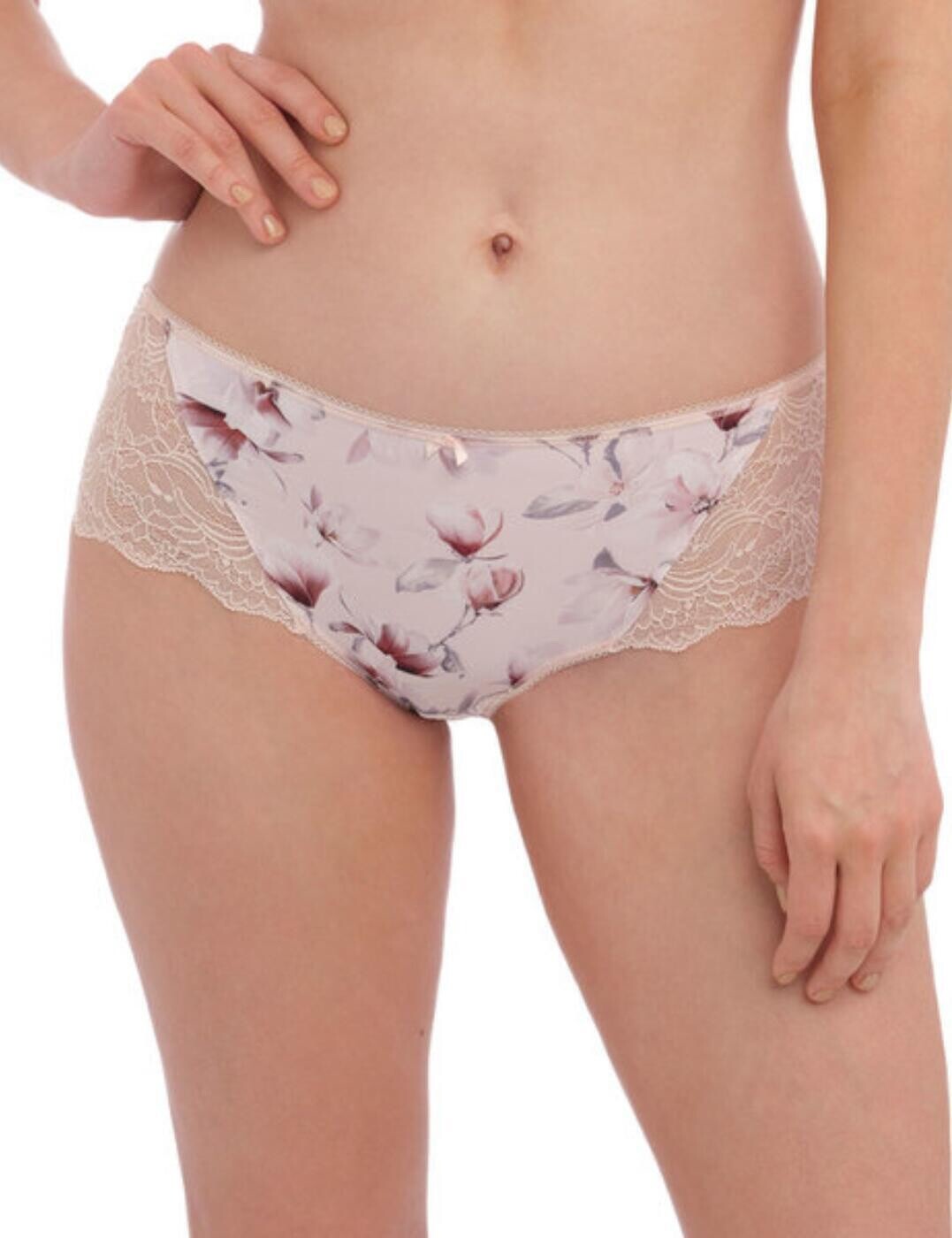 Fantasie Lucia Short Brief Blush Pink Floral Size S 10 12 Lace Knickers 101580