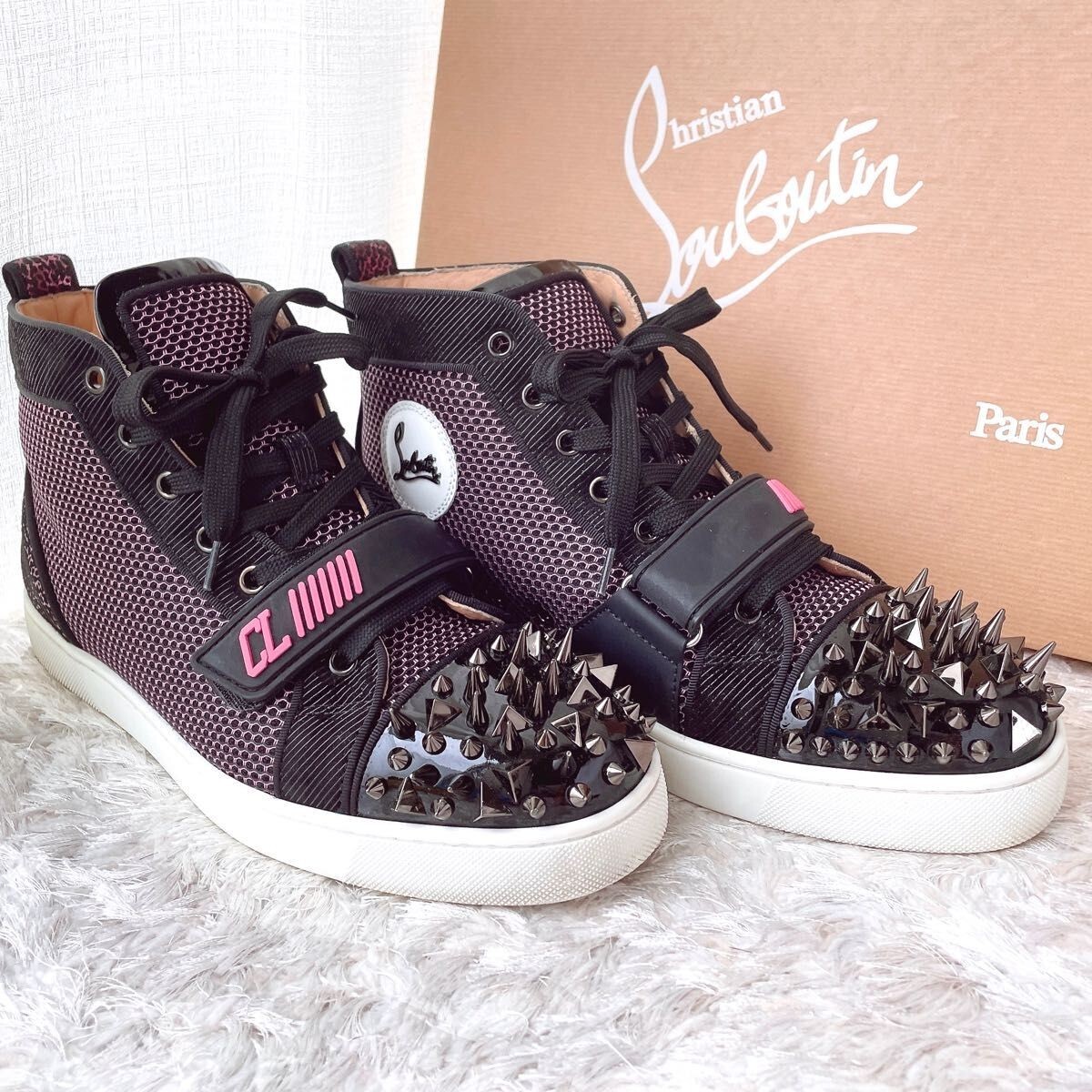Christian Louboutin Shoes High Cut Sneakers Black Size 41.5 Christian Louboutin Shoes High Cut Sneakers Black Size 41.5