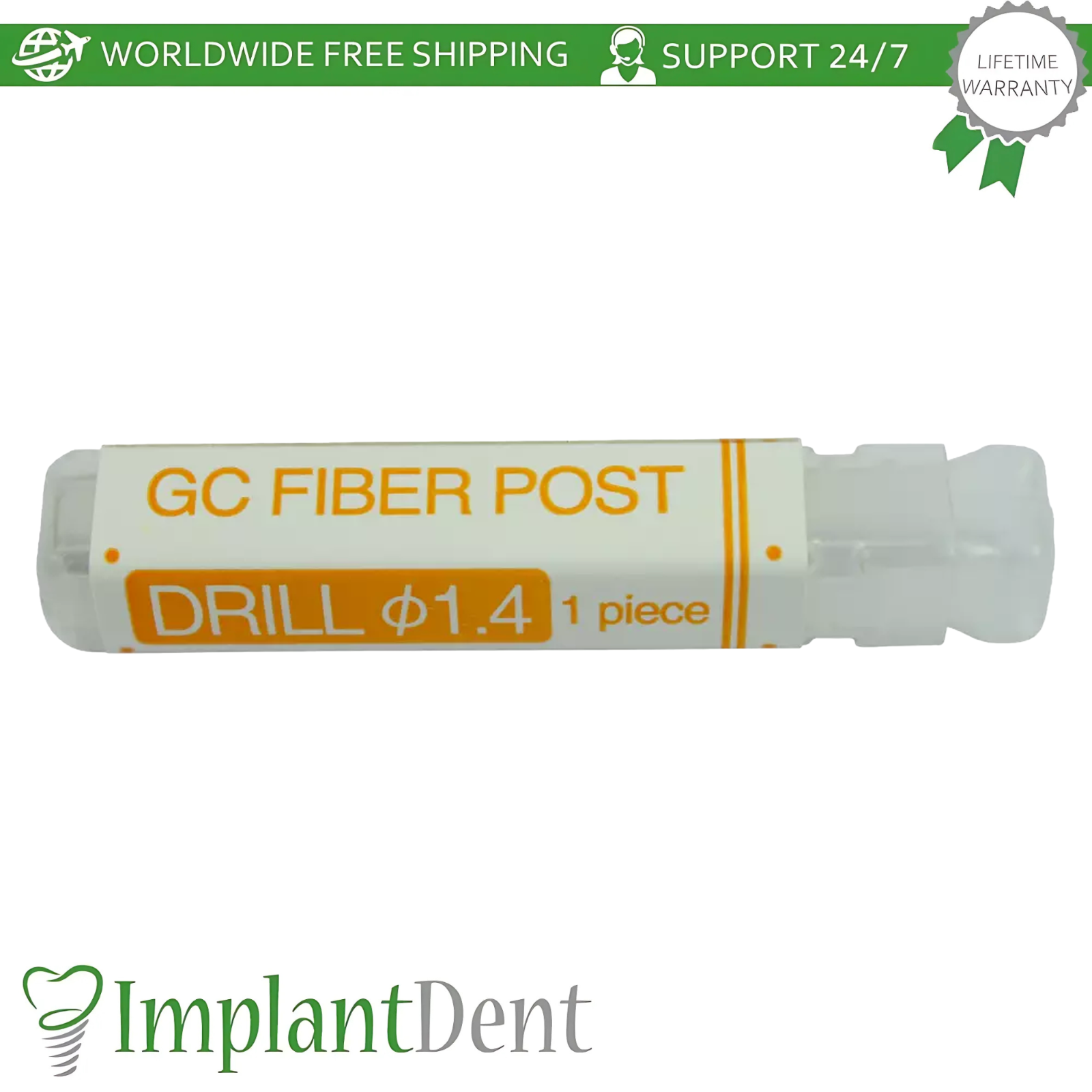 Palo In Fibra Di Vetro Dentale - Misura 1.4, Confezione Da 10 Pezzi, Per Ricarica E Laboratorio Odontoiatrico