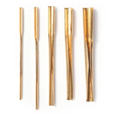 5 Pcs Brass Clay Hole Cutter Pottery ceramic Punch Tools Slotting Sculpting Set^