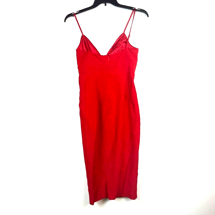 bardot fire red dress Yve Halter Dress In Fire Red