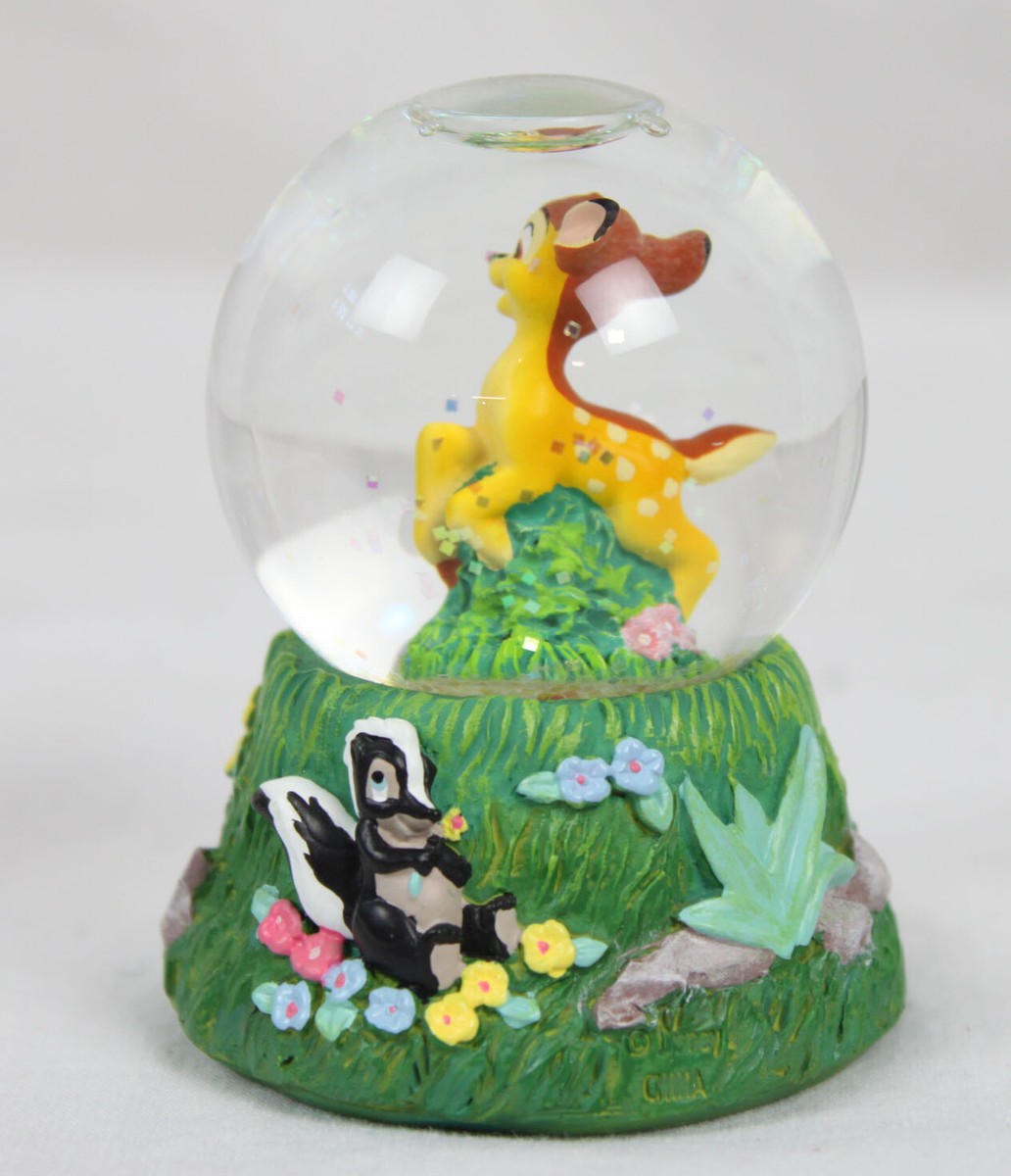 Disney Store Bambi Mini Snowglobe Snow Globe Thumper Skunk