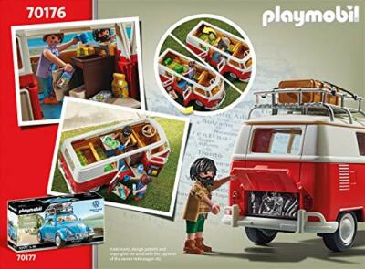Jouet Playmobil Volkswagen T1 Combi - Avec Personnages Et Accessoires - 4+ Ans