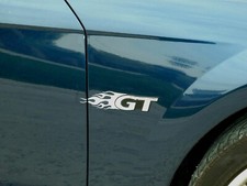 1999-2004 Ford Mustang Gt Fender Flames Stickers Decals Gt Emblems Not Included