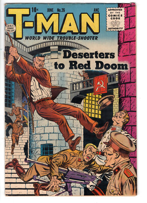 T-MAN #26 (1955) - GRADE 5.0 - QUALITY COMICS GOLDEN AGE AGENT PETE TRASK