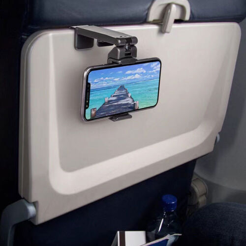 Foldable Airplane Phone Holder Portable Travel Stand Desk Flight Adjustable - Afbeelding 1 van 12