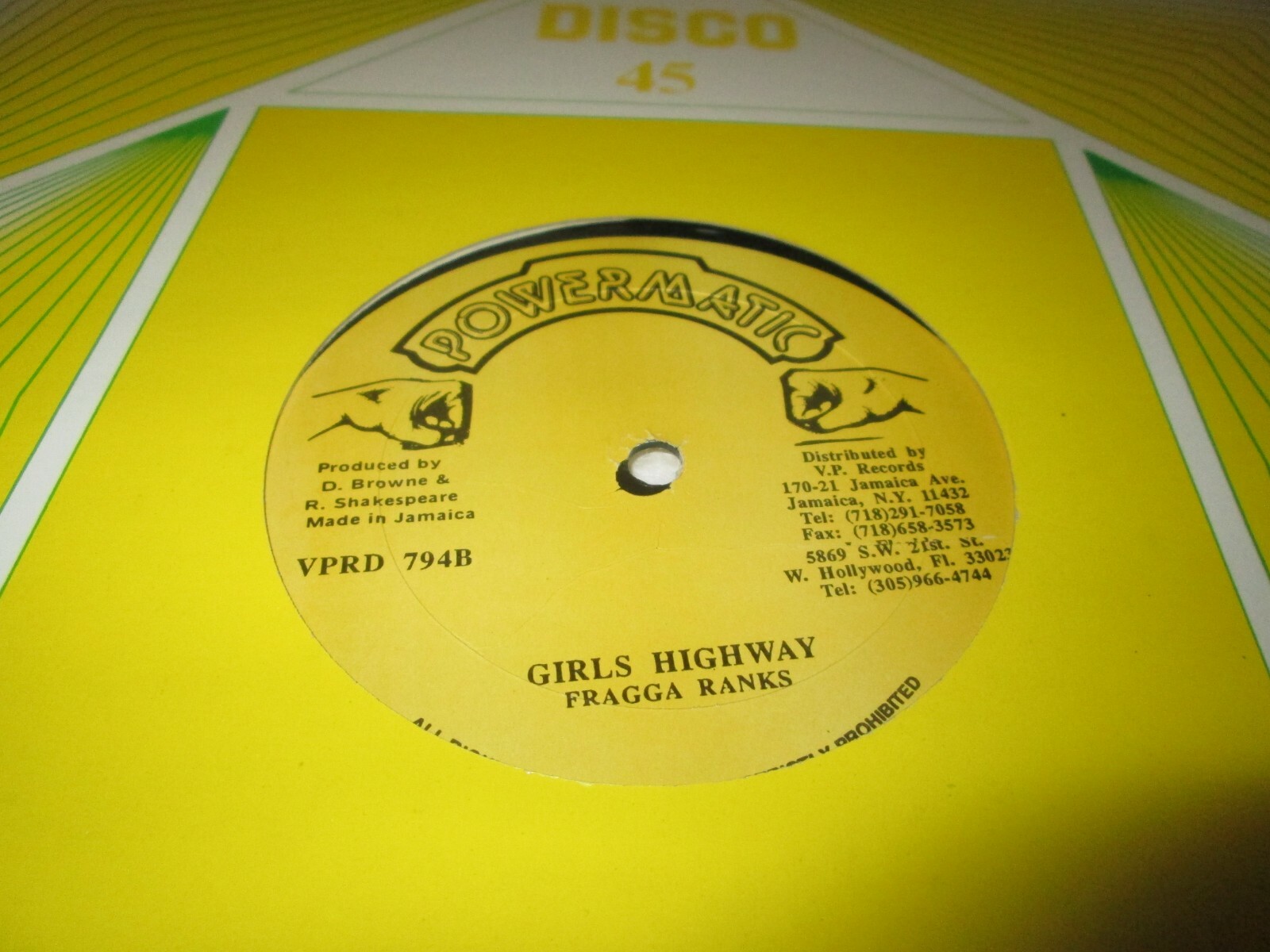 RED ROSE IN TING 12" SINGLE EX- POWERMATIC VINYL DANCEHALL REGGAE