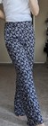 NWT Navy Blue & Gray Floral Print High Rise Straight Wide Leg Lightwt Pants XS — photo 2