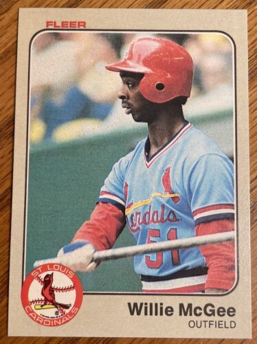 1983 Fleer Baseball #15 Willie McGee (novato) ~St. Louis Cardinals~ (¡Como nuevo!) - Imagen 1 de 12