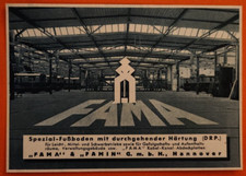 3. FAMA & FAMIN GmbH Hannover Spezial Fu&szlig;boden Werbung Reklame 1930er