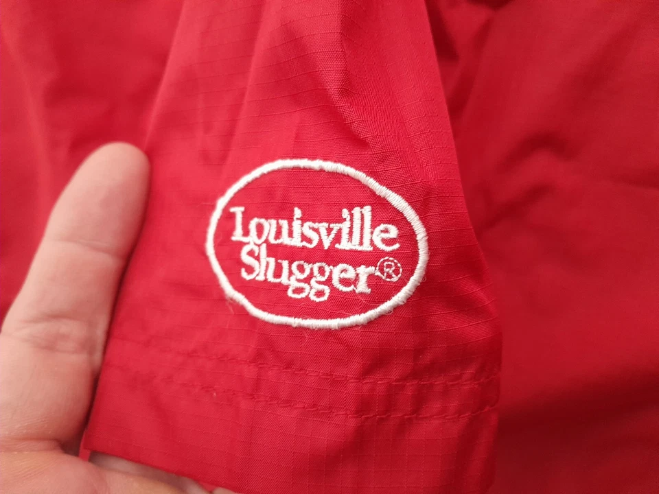 Louville Slugger Men Large Drury University Windbreaker Baseball Red Jacket - Image 3 of 4