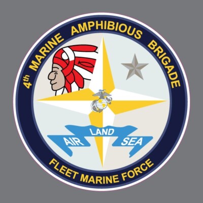 MA-3192 4th MEB Marine Amphibious Brigade USMC Fleet Bumper Sticker Window Decal