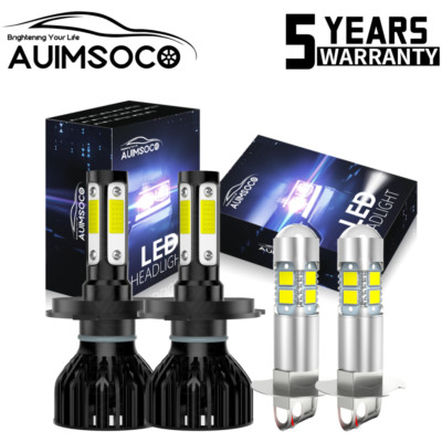 For Nissan Maxima Sedan 4-Door 3.0L 2000-2001 4x LED Headlight + Fog Light Bulbs