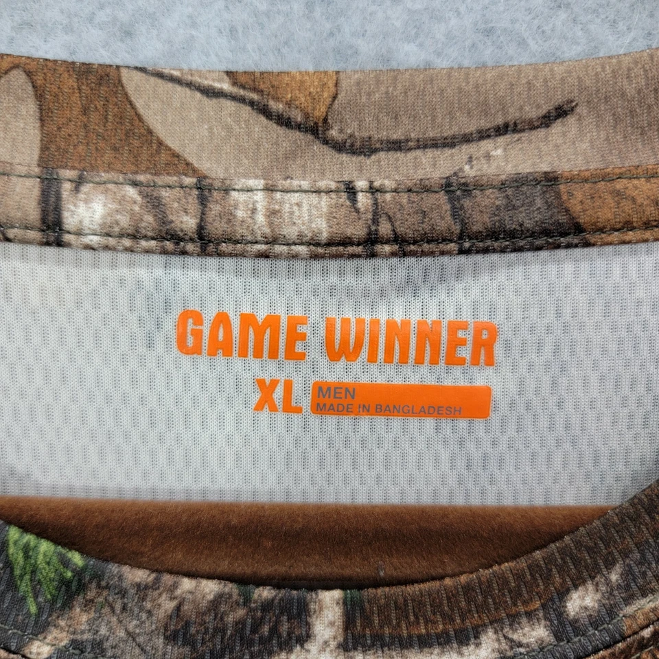Game Winner shirt  Mens XL Realtree Short Sleeve Camo  Lightweight Outdoors - Image 4 of 4
