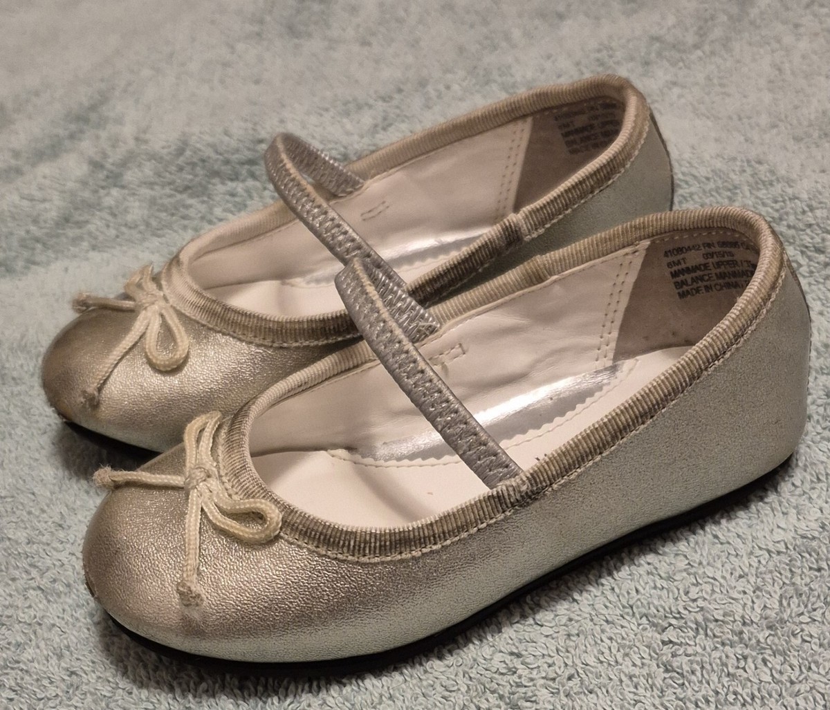 Nordstrom Flats Baby Toddler Size 6 Gold Wedding Dress Shoes | eBay