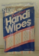 Designer Handi Wipes 6 Cloths at 21" x 13" - by Softsoap - Vintage NOS