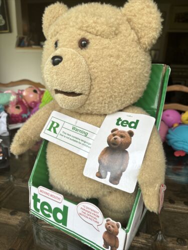 Ted 16" Talking Plush Bear. Talkingversion.New in Box. Tested. - Afbeelding 1 van 19