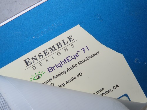 Ensemble Designs BrightEye 71 HD/SD 8 Channel Analog Audio Embedder/Dembe - Picture 3 of 11