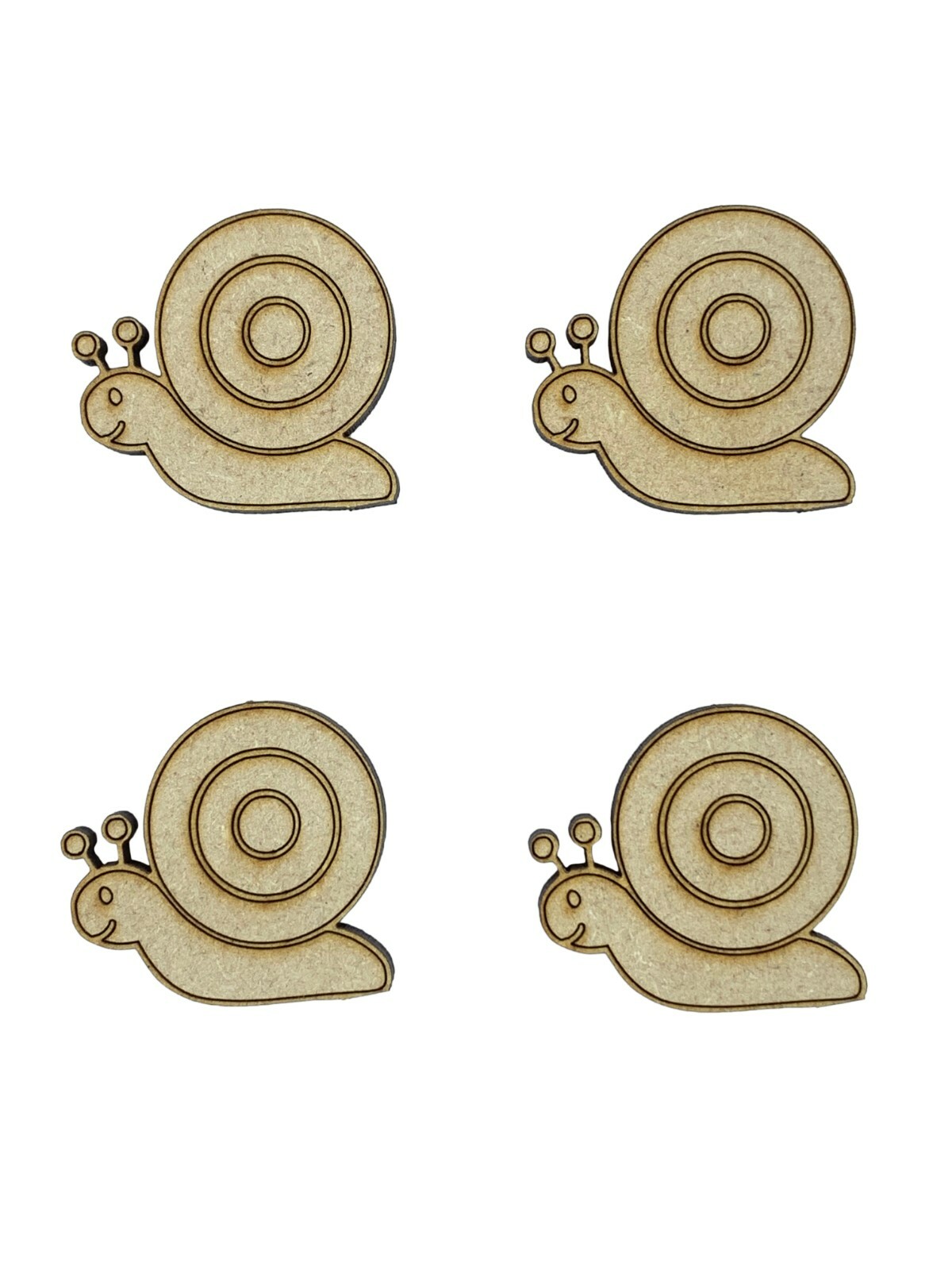 16x Snail with Detail 3cm Wood Craft Embelishments Laser Cut Shape MDF