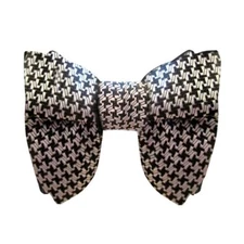 Mens Oversized Bow Tie - Houndstooth Bowtie,  bow tie,