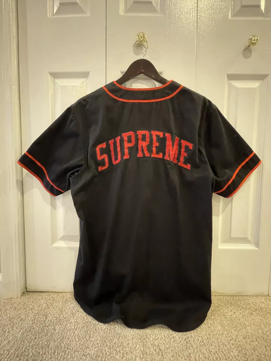 Supreme Velour Baseball Jersey Red