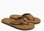 J CREW MEN'S Size 8 TAN LEATHER Flip Flops SANDALS  NWT