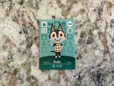 RUDY 344 Animal Crossing Amiibo Authentic Nintendo Mint Card From Series 4