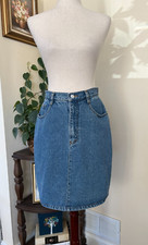 Jordache Basics Vintage Denim Jean Skirt sz 8