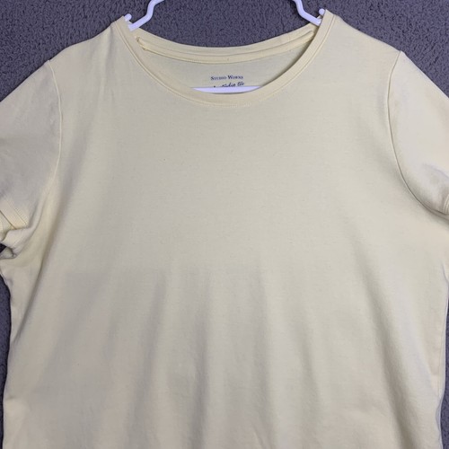 Studio Works Top Womens Petite Extra Large Short Sleeve Pullover Blouse Shirt - Picture 2 of 11