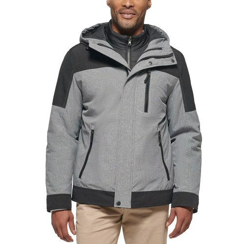 Club Room Men's 3-in-1 Hooded Jacket | Heather Grey | Medium (NWOT) - Picture 5 of 6