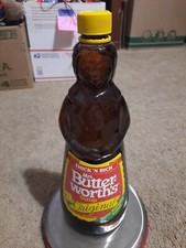 Vintage Mrs Butterworths Thick'n Rich Syrup Glass Bottle 36oz