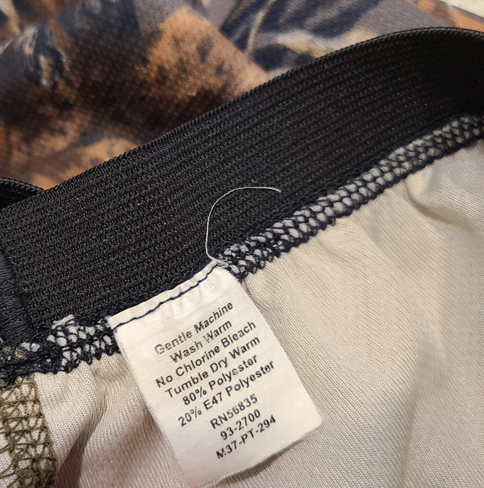 VTG?? Cabelas Seclusion 3D Thermal Camo Long Johns Pants Mens L Scenskinz E47 - Image 2 of 4