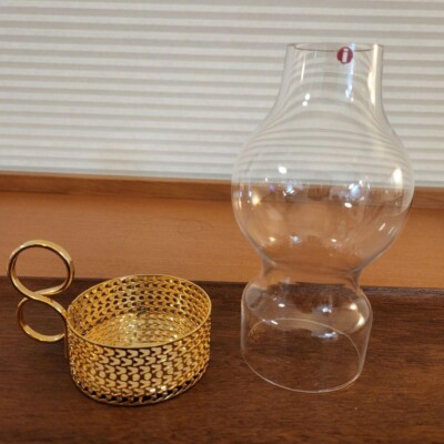 ＊Tsaikka 24Karaatti＊Candle holder iittala Tsaikka Candle Holder 24Karaatti Lanthanum 1980s Vintage