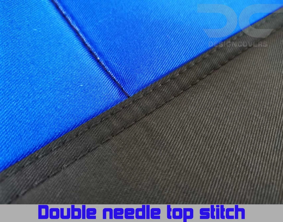 Truck seat covers cotton blk-blue center fits 1991-1997 FORD RANGER 60/40 hiback - Image 4 of 4