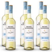 Michel Schneider Chardonnay, Alkoholfrei, Sortenreines Weinpaket (6X0,75L)