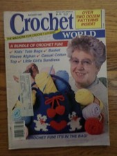 Crochet World Magazine August 1987 Issue Some writing on cover, sorry