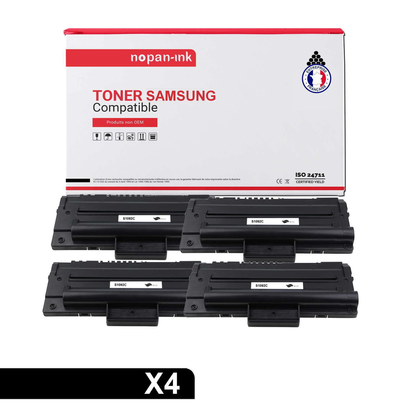 Toners SAMSUNG MLT-D1092S noir x4 pour équiper votre espace de télétravail et imprimer l'esprit libre