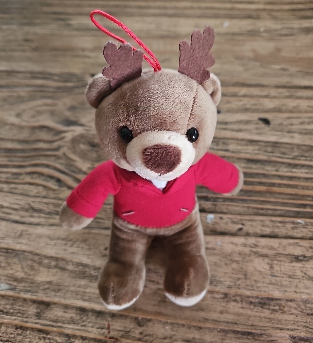 MINI Hanging 2022 MYER Bear HUGO Red Jumper Antlers Plush