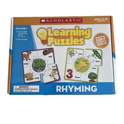 Scholastic Learning Puzzles Rhyming Ages 5+ New!